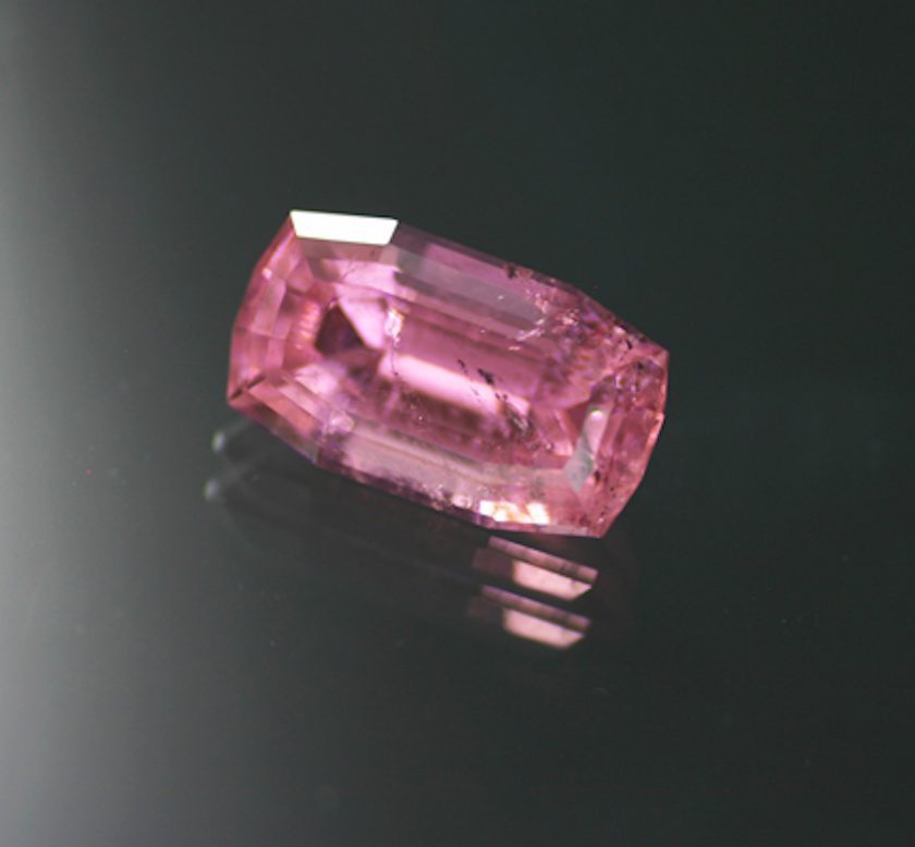 cushion-cut pink tourmaline - California