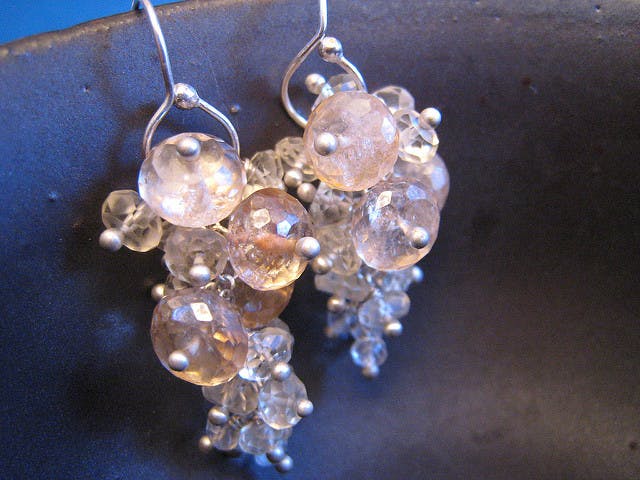 earrings with scapolites
