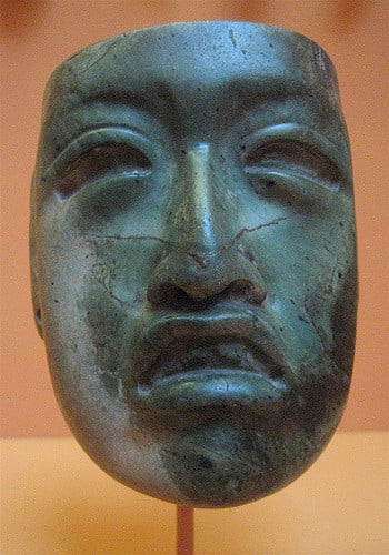 Olmec jade mask