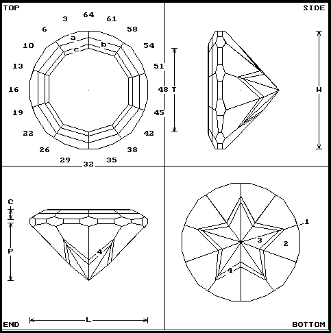 5 star gem - star cut variation
