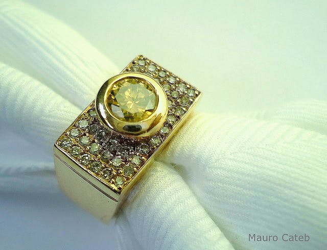 yellow diamond ring - diamond rating
