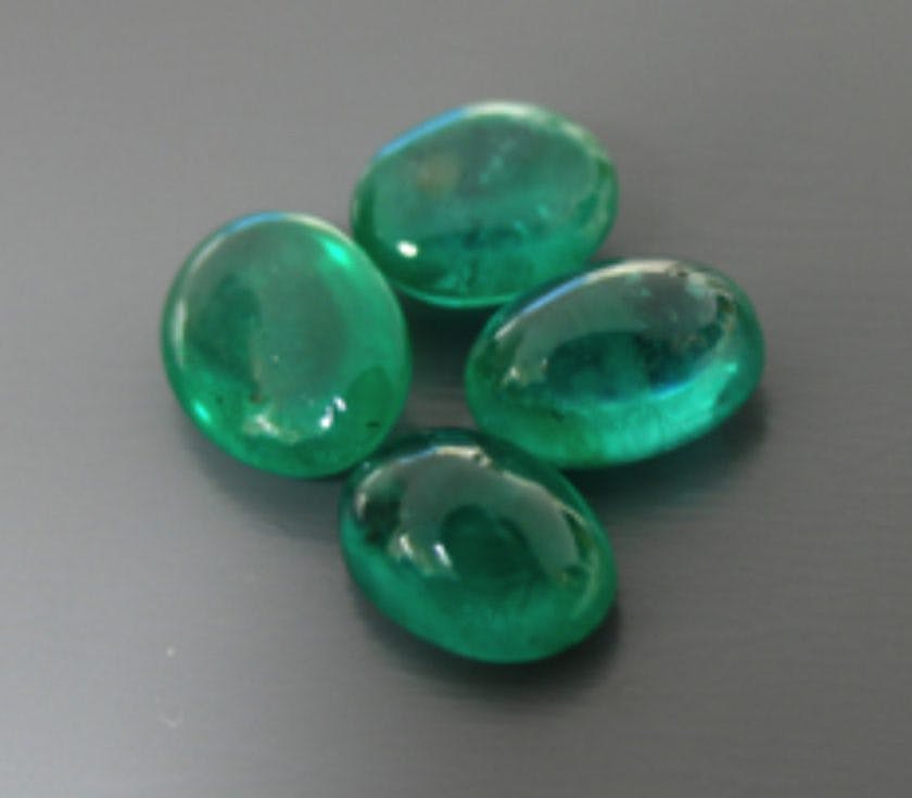 cabbed emeralds - Zambia
