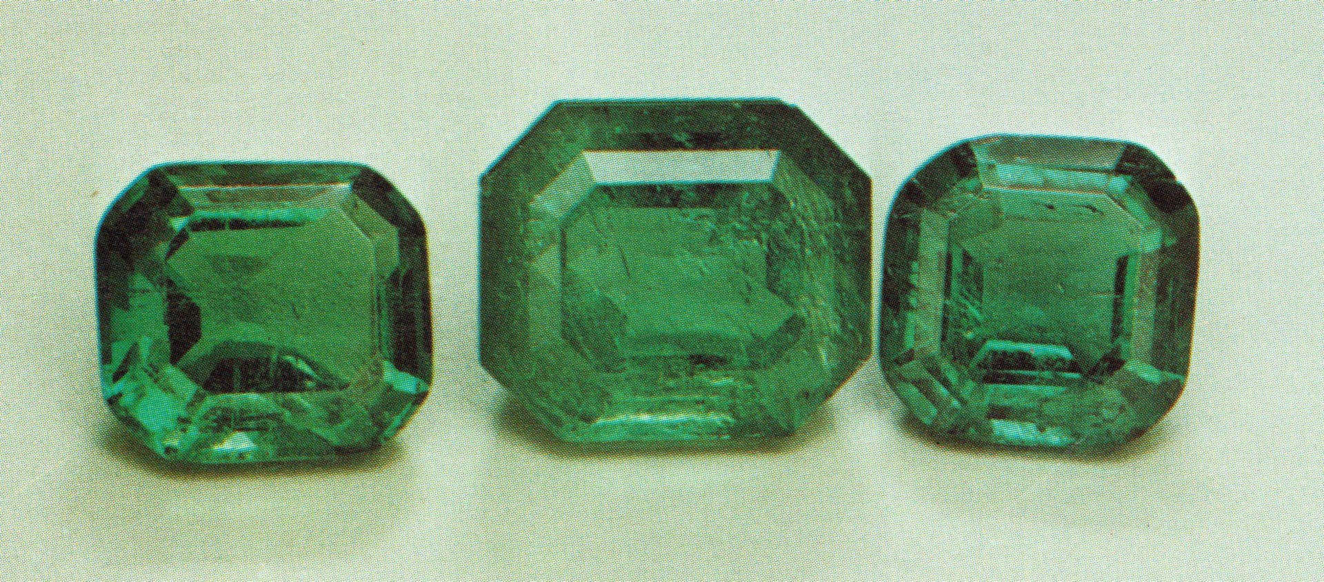 Faceted emeralds - Colombia