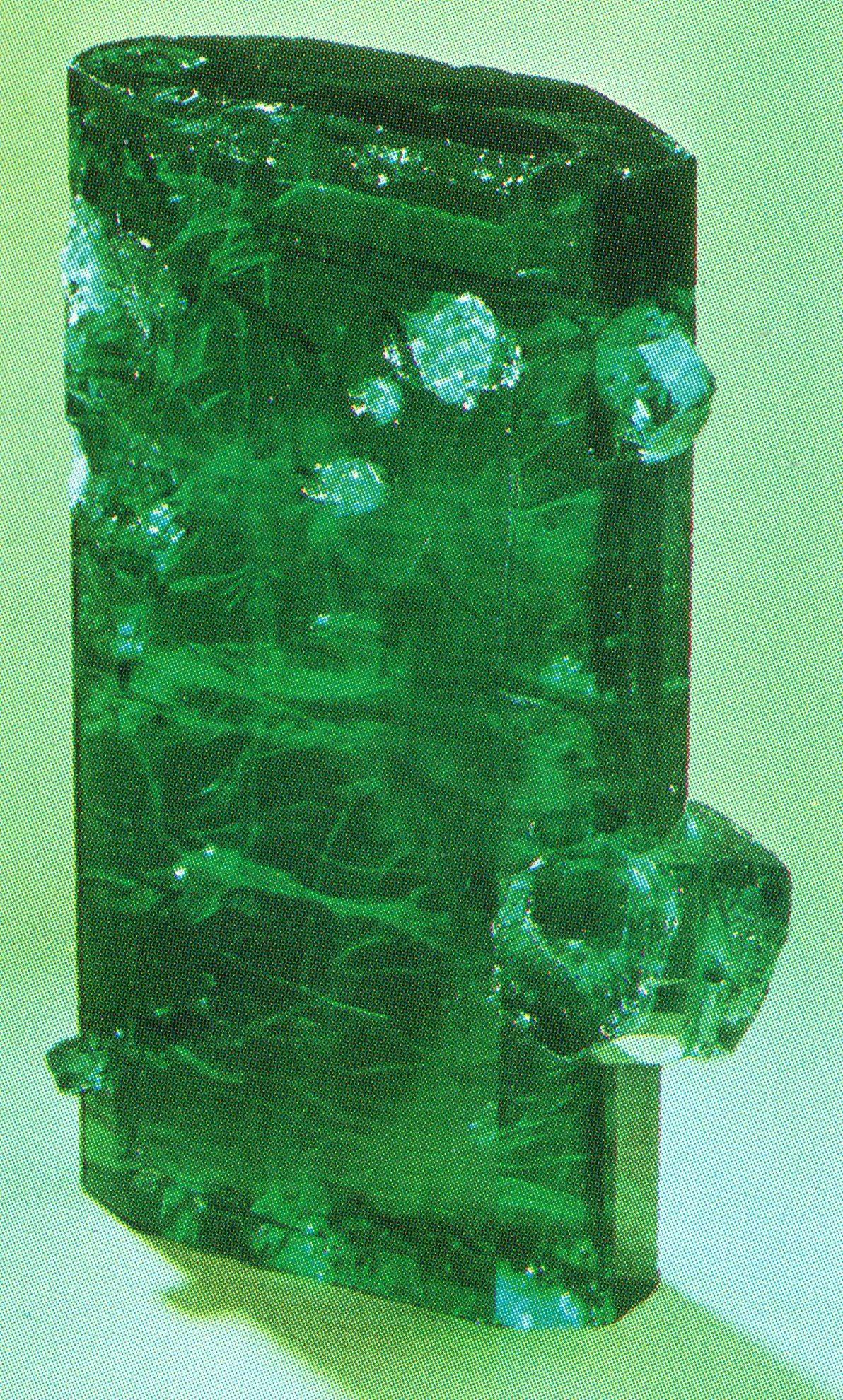 Gilson synthetic emerald crystal