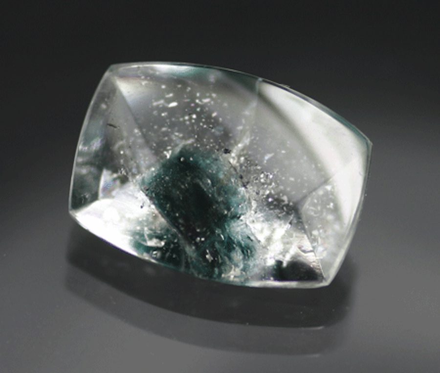 quartz with apatite inclusion