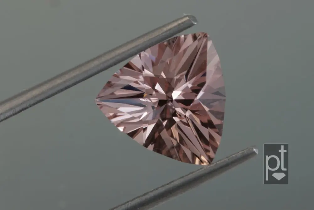 morganite - triangular cushion cut