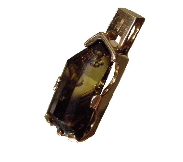 Smoky Quartz Citrine - optical dish carving