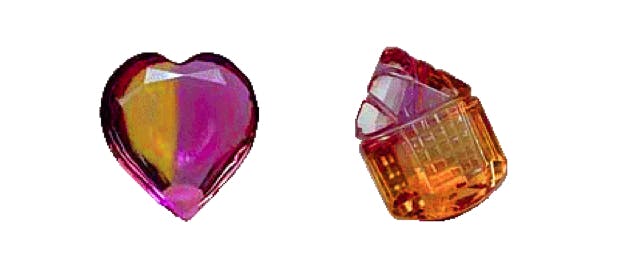 ametrines - artistic colored stones