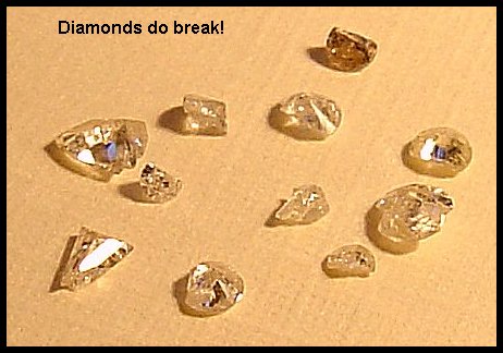 Clarity grading diamonds - diamonds do break - diamond rating
