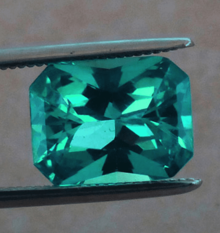 neon blue-green apatite