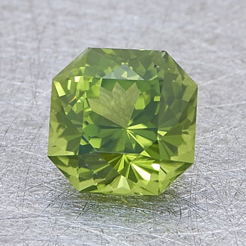 peridot polishing - fancy square brilliant cut