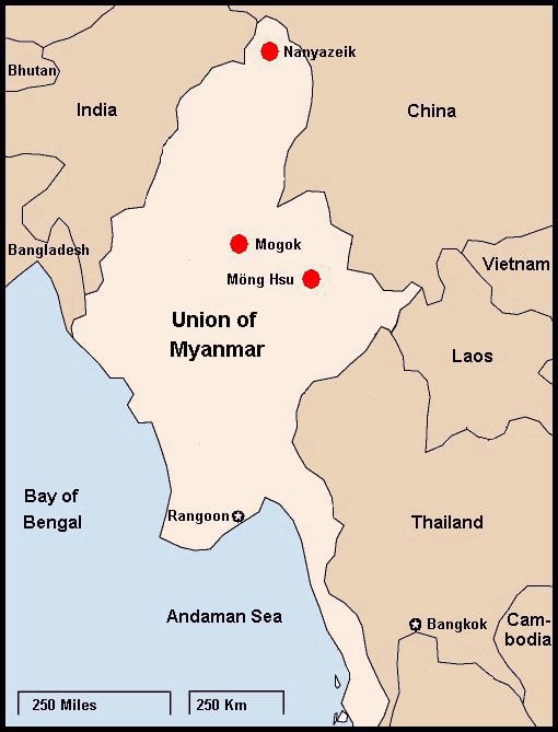 Myanmar map