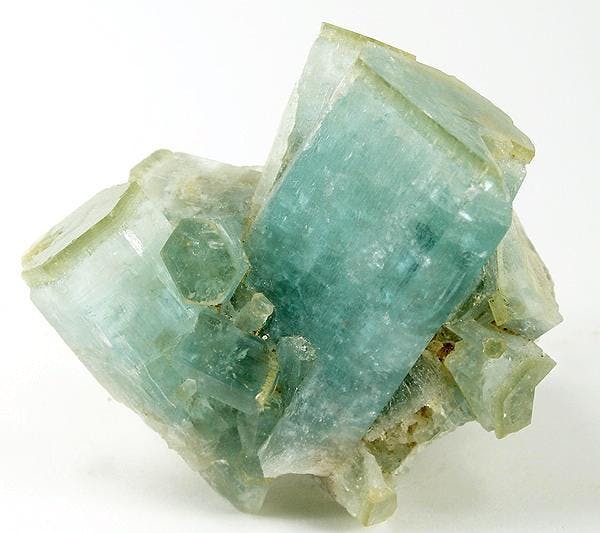 bi-color aquamarine/heliodor crystal - Namibia