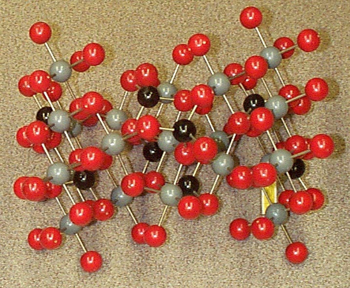 molecule model - gemological formulas