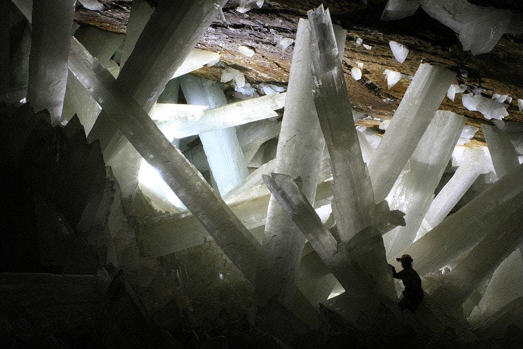 Cave of the Crystals, giant gypsum crystals - Naica, Mexico