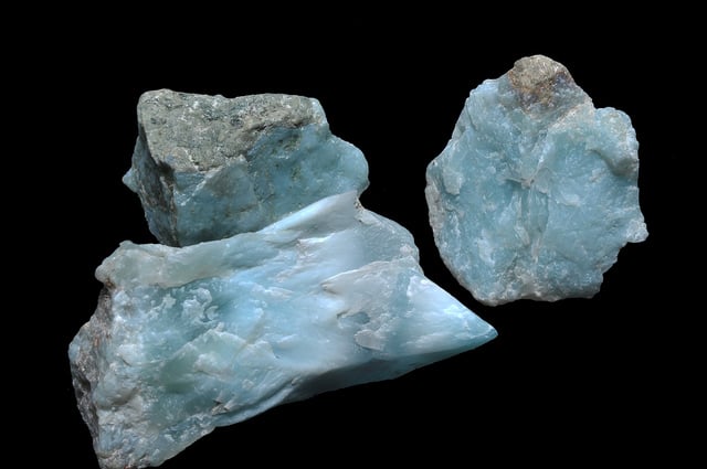 Larimar (pectolite) rough - Dominican Republic