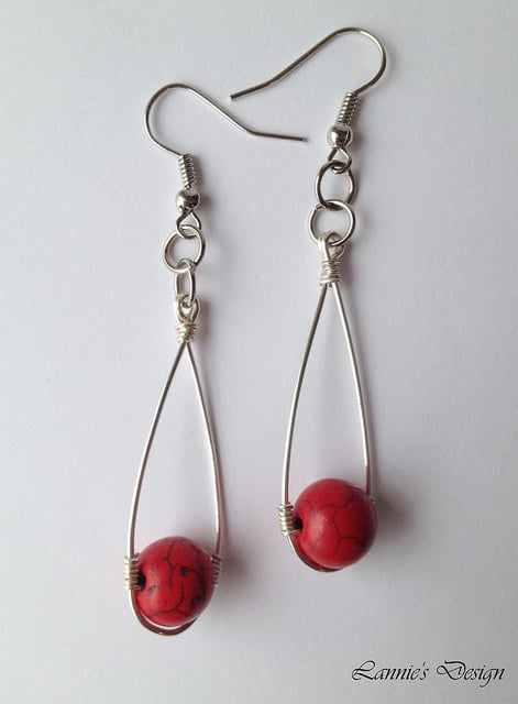 magnesite - earrings