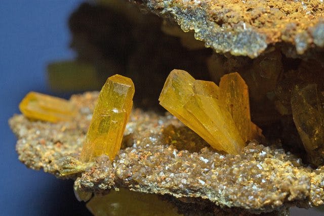 legrandite and limonite crystals