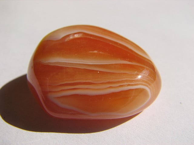 carnelian symbolism - polished stone