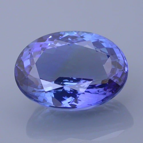 tanzanite 33 before - repaired and recut gems