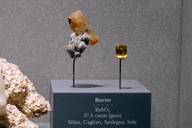 barites, crystal and gem, Italy