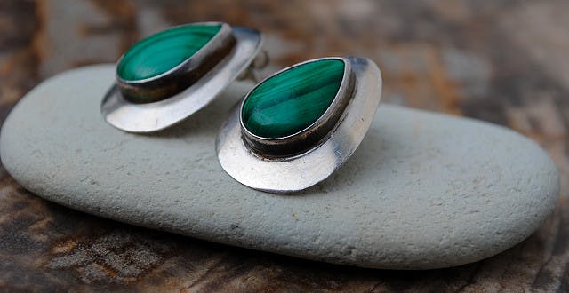 malachite symbolism - earrings