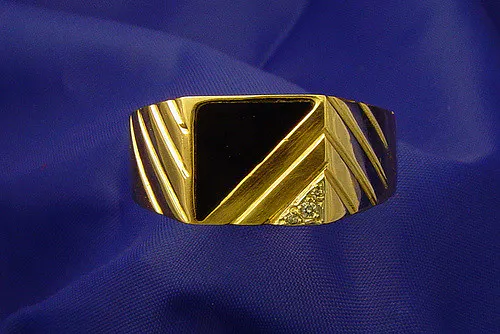 onyx symbolism - onyx and diamond ring
