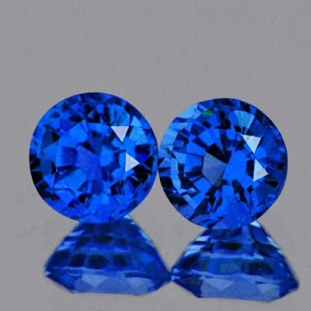 Pair of round-cut haüynes - Germany