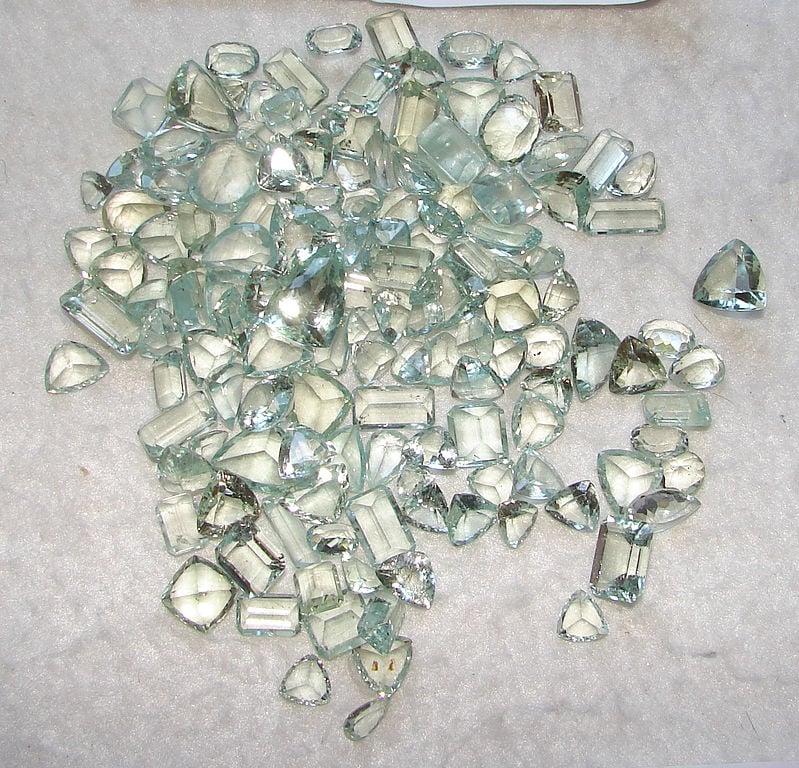 cut amblygonites - Minas Gerais, Brazil