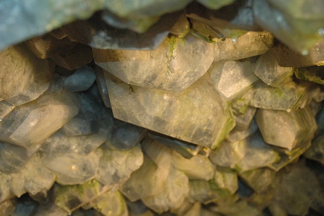 celestite crystals - Crystal Cave, Ohio