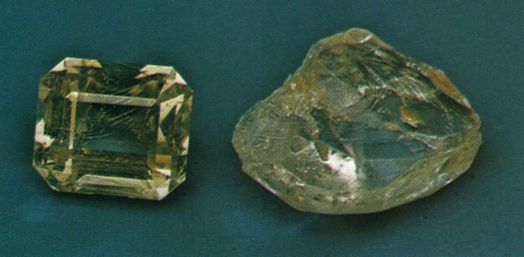 Augelites, faceted and rough - California