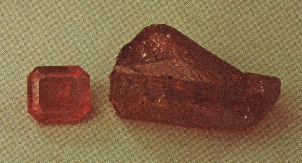 chondrodite gem and rough - New York