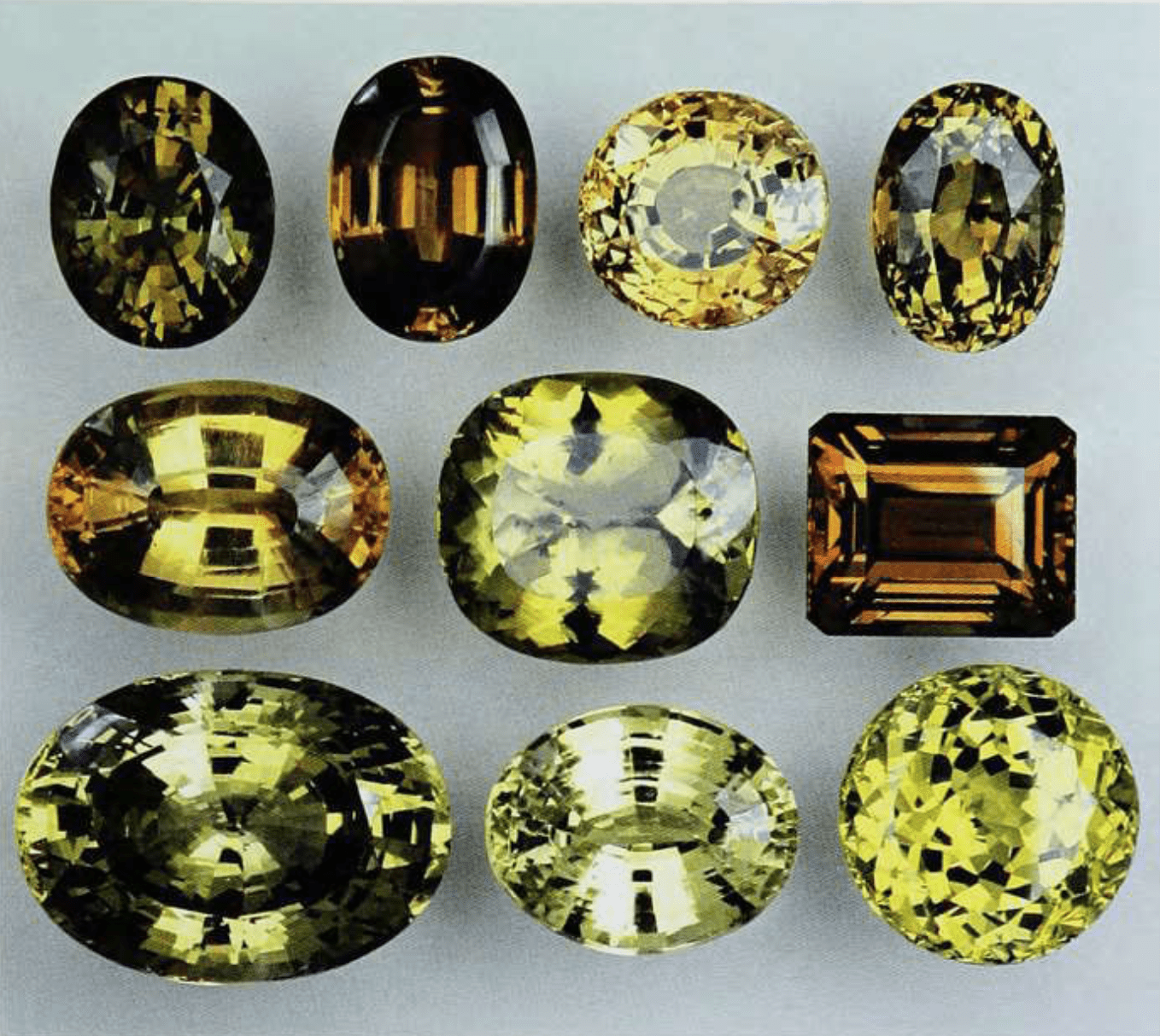 Chrysoberyl - faceted gems