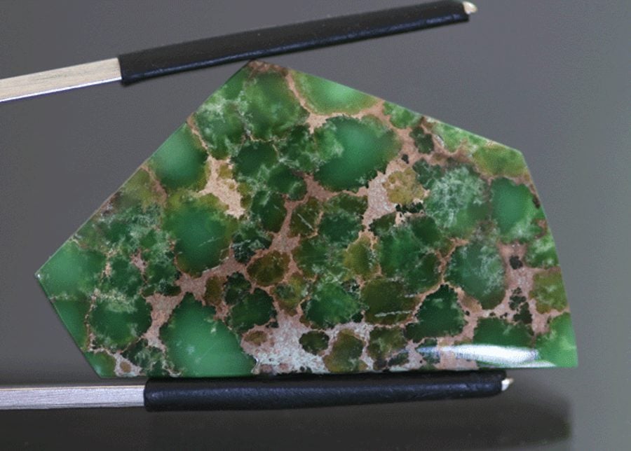 freeform variscite cab - Damele Mine, Nevada