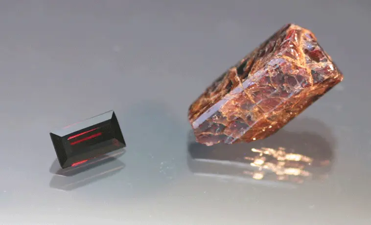 rough and cut painite - Myanmar