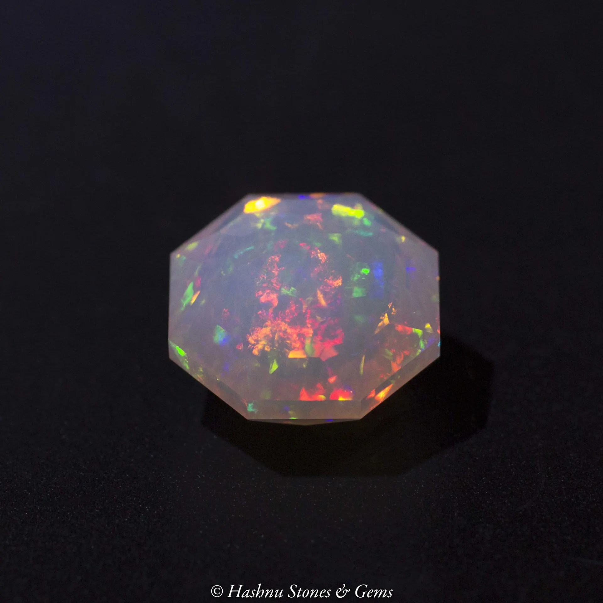 faceted Welo opal - opal symbolism