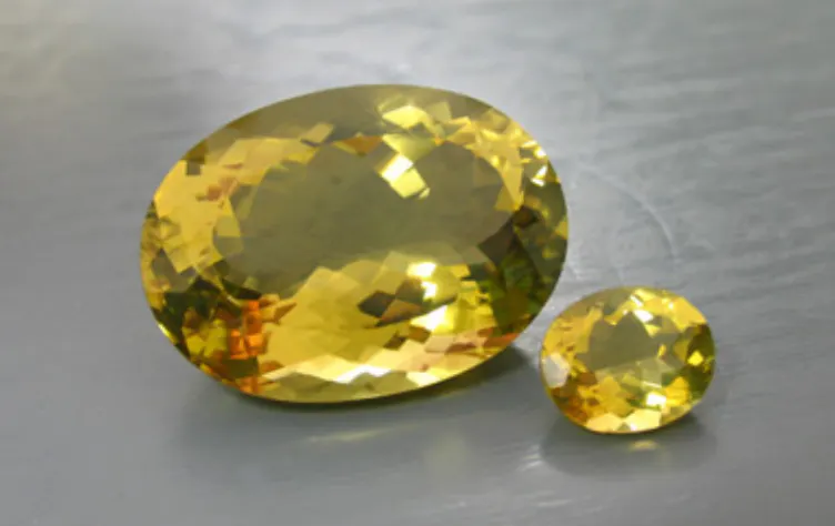 quartz color treatments - irradiated yellow quartz