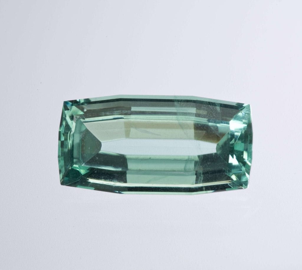 faceted phosphophyllite, 10.32 cts - Bolivia