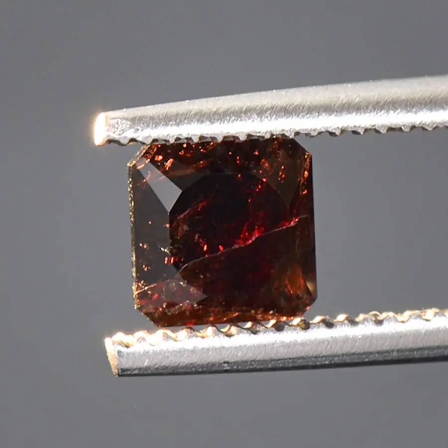 Cut corner square painite 1 - Myanmar