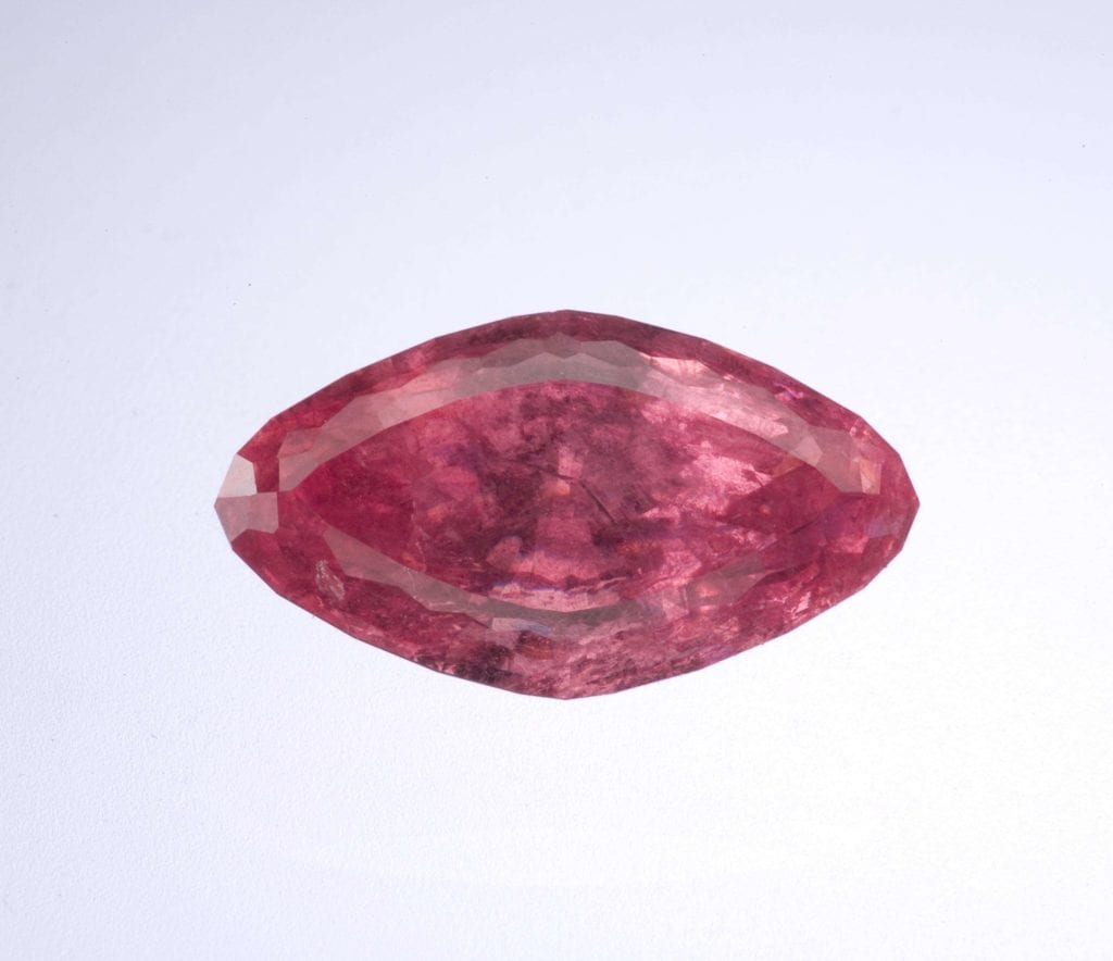 marquise-cut rhodochrosite - Alma, Colorado