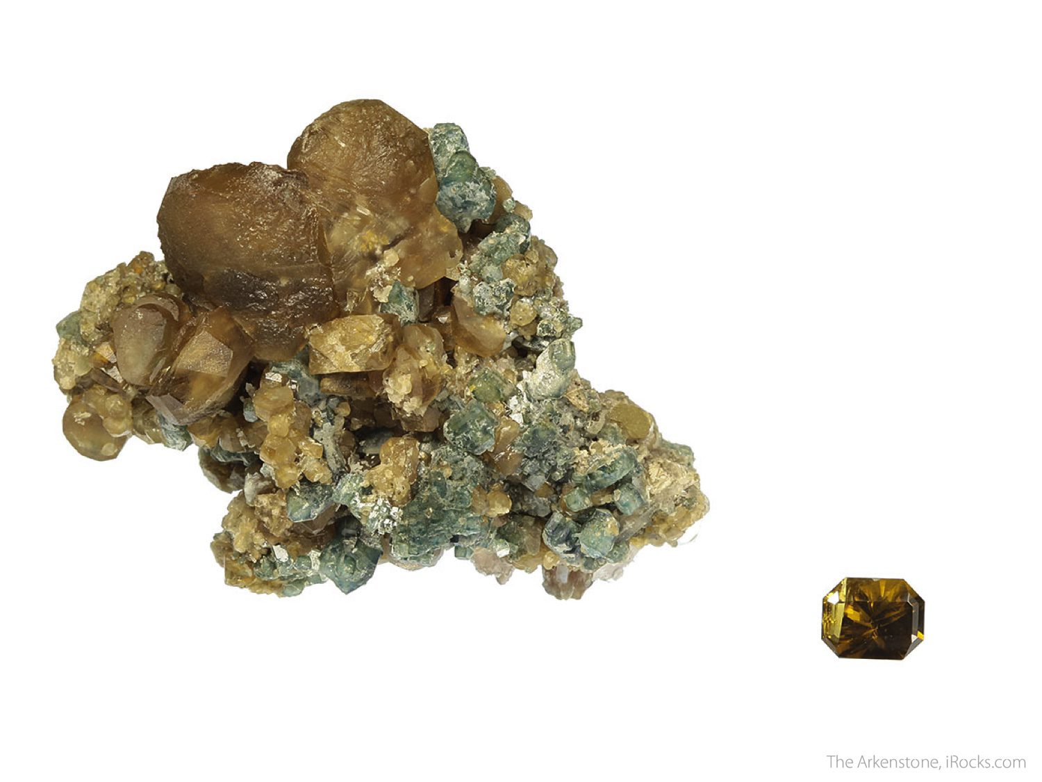 siderite - rough and cut set