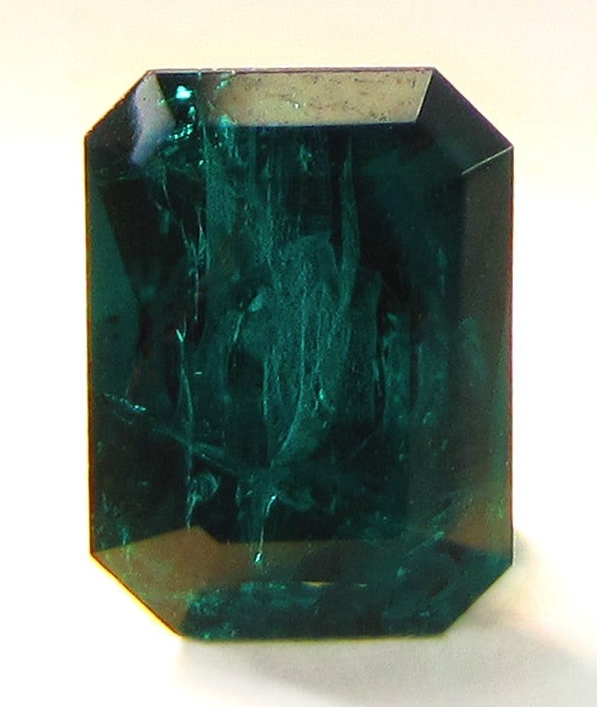 dioptase faceted by Mark Kaufman - Namibia