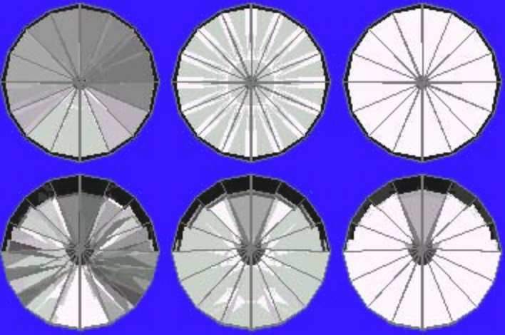 42° Pavilion and 13° Crown Ray Traces