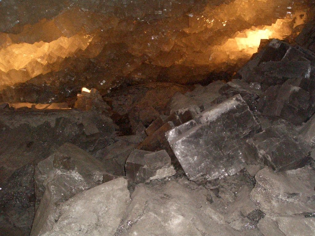 halite crystals in a mine - Germany