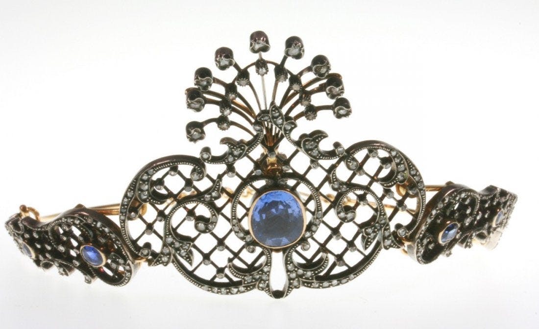 Edwardian sapphire and diamond tiara