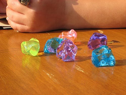 created gemstones - fake plastic gems