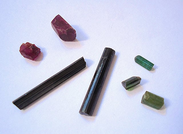 tourmaline crystal - rough