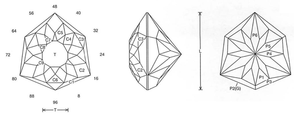 Crystal Trig Glitter Jeff Graham Facet Design