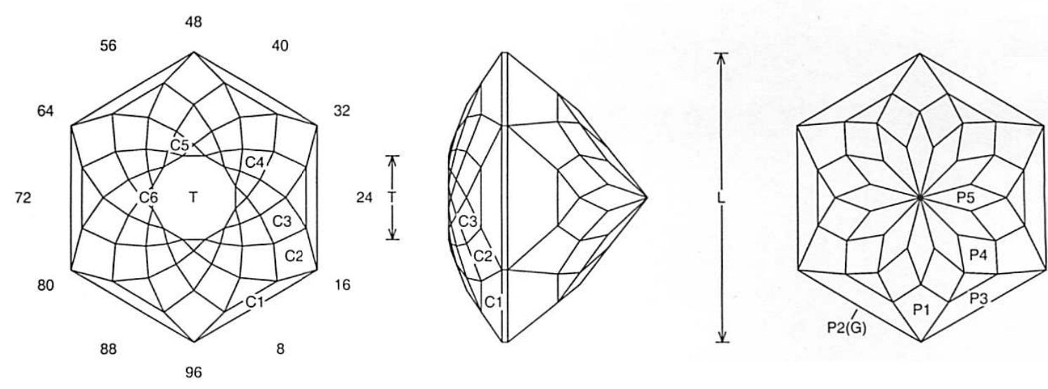 Hexed Crystal Glitter Jeff Graham Facet Design