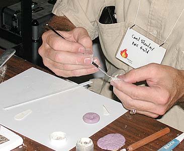 applying liquid precious metal clay